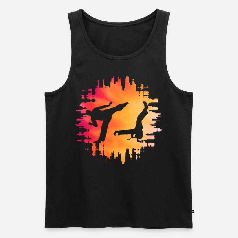 Capoeira - Männer Premium Bio Tank Top - Schwarz