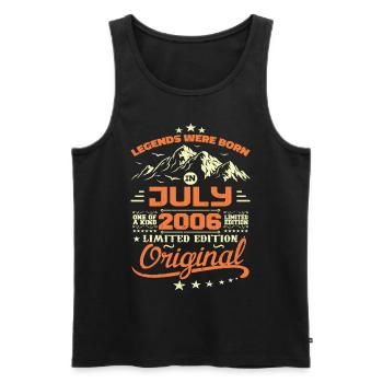 Juli 2006 Geburtstagsgeschenk Juli 2006 - Männer Premium Bio Tank Top - Schwarz - Vorne - Michal (187cm)