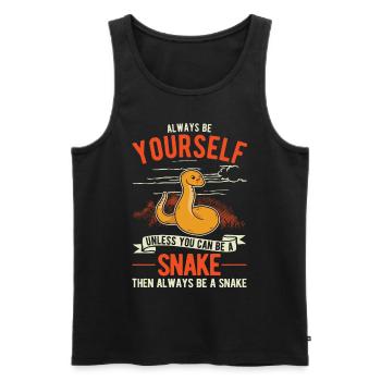 Always Be Yourself Snake Schlange - Men's Premium Organic Tank Top - black - Front - Michal (187cm)
