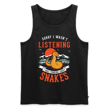 Schlangen Besitzer Kornnatter Natter - Männer Premium Bio Tank Top - Schwarz - Vorne - AI Model Male 178 light (178cm)