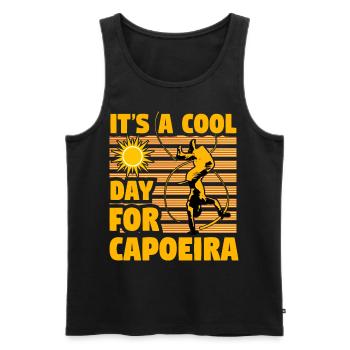 It's a cool day for capoeira - Men's Premium Organic Tank Top - black - Front - Michal (187cm)