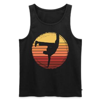 Capoeira - Men's Premium Organic Tank Top - black - Front - Michal (187cm)