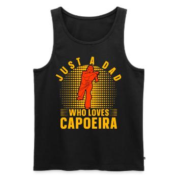 Nur ein Vater, der Capoeira liebt - Männer Premium Bio Tank Top - Schwarz - Vorne - Michal (187cm)