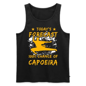 prévision du jour 100% de chance de Capoeira - Débardeur bio Premium Homme - noir - Devant - Michal (187cm)
