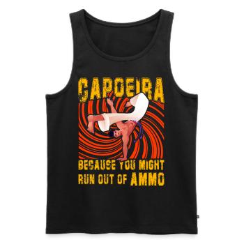 Capoeira, weil dir die Munition ausgehen könnte - Männer Premium Bio Tank Top - Schwarz - Vorne - Michal (187cm)