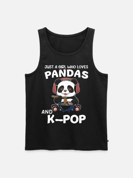 Panda Panda Bear Funny - Men's Premium Organic Tank Top - black