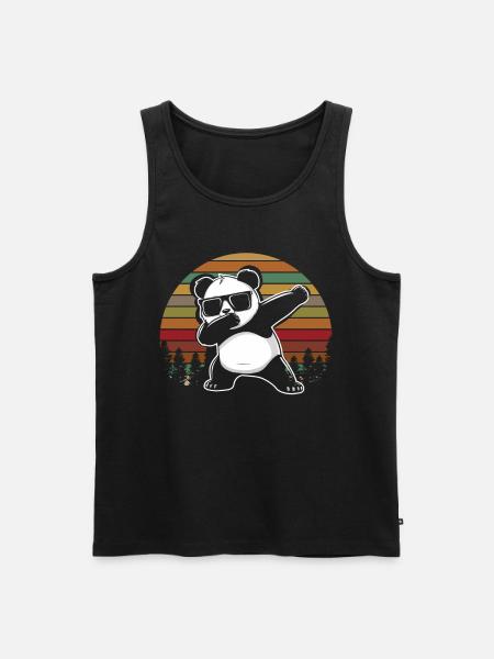 Panda Panda Bear Funny - Men's Premium Organic Tank Top - black
