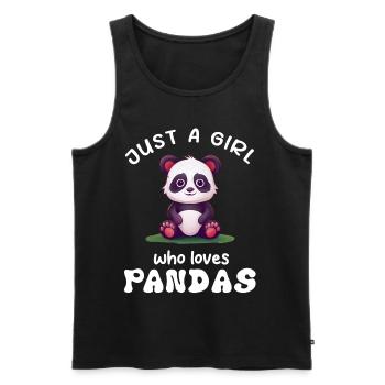 Panda Panda Bear Funny - Men's Premium Organic Tank Top - black - Front - Michal (187cm)