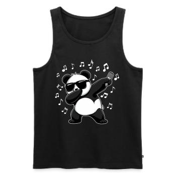 Panda Panda Bear Funny - Men's Premium Organic Tank Top - black - Front - AI Model Male 178 light (178cm)