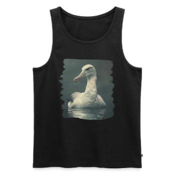 Albatross Albatrosse Albatros - Männer Premium Bio Tank Top - Schwarz - Vorne - AI Model Male 178 light (178cm)