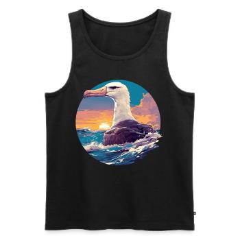 Albatross Albatrosse Albatros - Männer Premium Bio Tank Top - Schwarz - Vorne - AI Model Male 178 light (178cm)