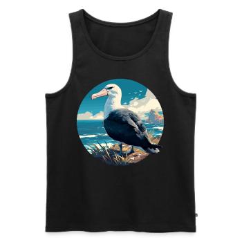 Albatross Albatrosse Albatros - Männer Premium Bio Tank Top - Schwarz - Vorne - AI Model Male 178 light (178cm)