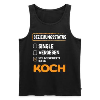 Koch relationship status - Men's Premium Organic Tank Top - black - Front - AI Model Male 178 light (178cm)