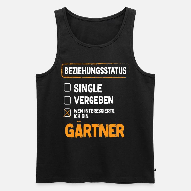 Gärtner Beziehungsstatus - Männer Premium Bio Tank Top - Schwarz