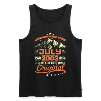 Juli 2003 Geburtstagsgeschenk Juli 2003 - Männer Premium Bio Tank Top - Schwarz - Vorne - AI Model Male 178 light (178cm)