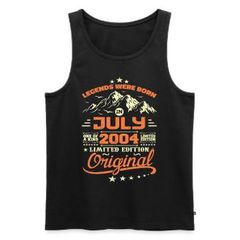 Juli 2004 Geburtstagsgeschenk Juli 2004 - Männer Premium Bio Tank Top - Schwarz - Vorne - AI Model Male 178 light (178cm)