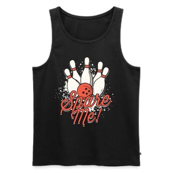 Bowling Spare Me! - Men's Premium Organic Tank Top - black - Front - Michal (187cm)