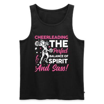 Cheerleading The Perfect Balance of Spirit - Männer Premium Bio Tank Top - Schwarz - Vorne - Michal (187cm)