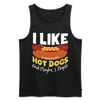 Hot Dog Adult I Like Hot Dogs And - Men's Premium Organic Tank Top - black - Front - Michal (187cm)