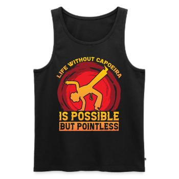Life without Capoeira is possible but pointless - Men's Premium Organic Tank Top - black - Front - Michal (187cm)