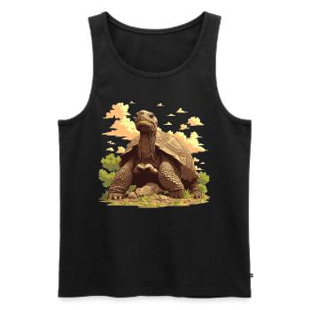 Giant tortoises Giant tortoise - Men's Premium Organic Tank Top - black - Front - AI Model Male 178 light (178cm)