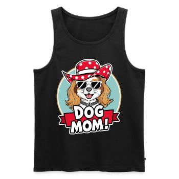 Chien mignon avec chapeau et lunettes de soleil amoureux des chiens - Débardeur bio Premium Homme - noir - Devant - Michal (187cm)