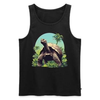 Giant tortoises Giant tortoise - Men's Premium Organic Tank Top - black - Front - AI Model Male 178 light (178cm)