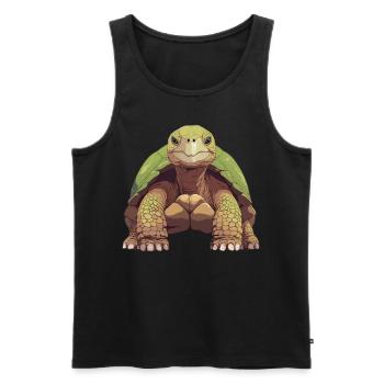 Giant tortoises Giant tortoise - Men's Premium Organic Tank Top - black - Front - AI Model Male 178 light (178cm)