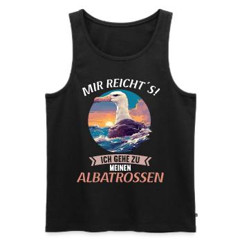 Albatross Albatrosse Albatros - Männer Premium Bio Tank Top - Schwarz - Vorne - AI Model Male 178 light (178cm)