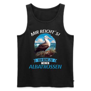 Albatross Albatrosse Albatros - Männer Premium Bio Tank Top - Schwarz - Vorne - AI Model Male 178 light (178cm)