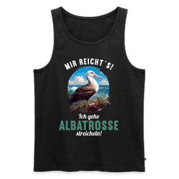 Albatross Albatrosse Albatros - Männer Premium Bio Tank Top - Schwarz - Vorne - AI Model Male 178 light (178cm)