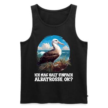 Albatross Albatrosse Albatros - Männer Premium Bio Tank Top - Schwarz - Vorne - AI Model Male 178 light (178cm)