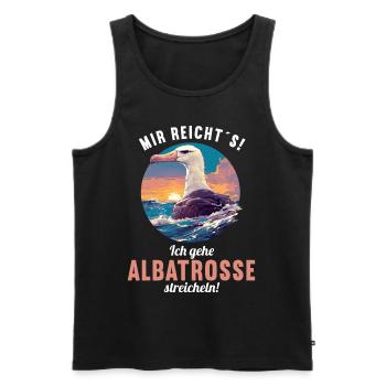 Albatross Albatrosse Albatros - Männer Premium Bio Tank Top - Schwarz - Vorne - AI Model Male 178 light (178cm)