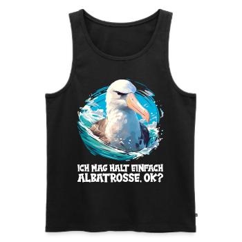 Albatross Albatrosse Albatros - Männer Premium Bio Tank Top - Schwarz - Vorne - AI Model Male 178 light (178cm)