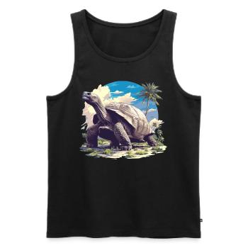 Giant tortoises Giant tortoise - Men's Premium Organic Tank Top - black - Front - AI Model Male 178 light (178cm)