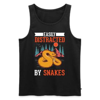 Schlangen Besitzer Kornnatter Natter - Männer Premium Bio Tank Top - Schwarz - Vorne - AI Model Male 178 light (178cm)