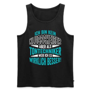 Tontechnik Tontechniker Toningenieur - Männer Premium Bio Tank Top - Schwarz - Vorne - Michal (187cm)