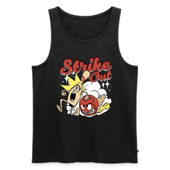 Bowling Strike Out - Men's Premium Organic Tank Top - black - Front - Michal (187cm)