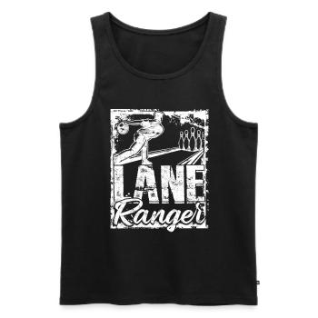 Bowling Lane Ranger - Men's Premium Organic Tank Top - black - Front - Michal (187cm)