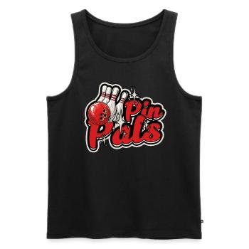 Bowling Pin Pals - Men's Premium Organic Tank Top - black - Front - Michal (187cm)