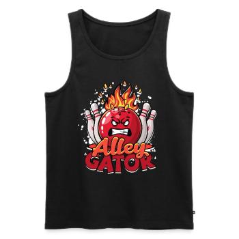 Bowling Alley Gator - Men's Premium Organic Tank Top - black - Front - Michal (187cm)