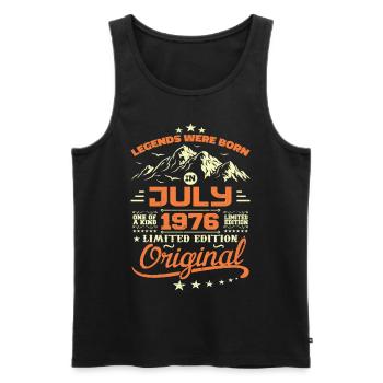 Juli 1976 Geburtstagsgeschenk Juli 1976 - Männer Premium Bio Tank Top - Schwarz - Vorne - Michal (187cm)
