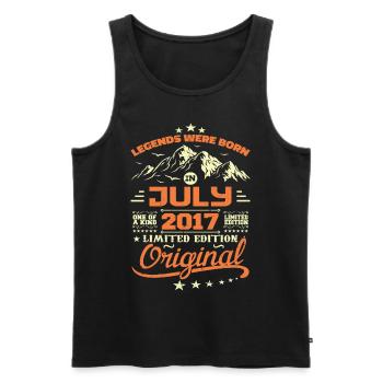 July 2017 Birthday Gift July 2017 - Men's Premium Organic Tank Top - black - Front - Michal (187cm)