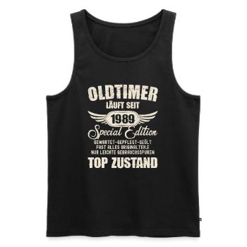 35th Birthday 35 Years Classic Car Gift 1989 - Men's Premium Organic Tank Top - black - Front - Michal (187cm)