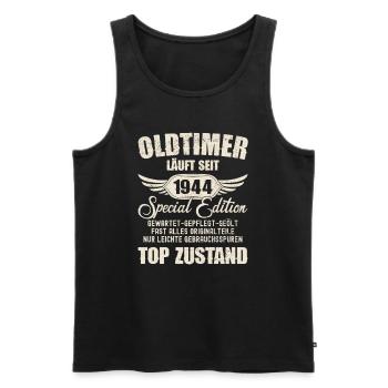 80th Birthday 80 Years Classic Car Gift 1944 - Men's Premium Organic Tank Top - black - Front - Michal (187cm)