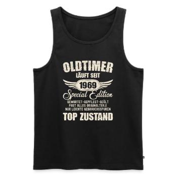 55th Birthday 55 Years Classic Car Gift 1969 - Men's Premium Organic Tank Top - black - Front - Michal (187cm)