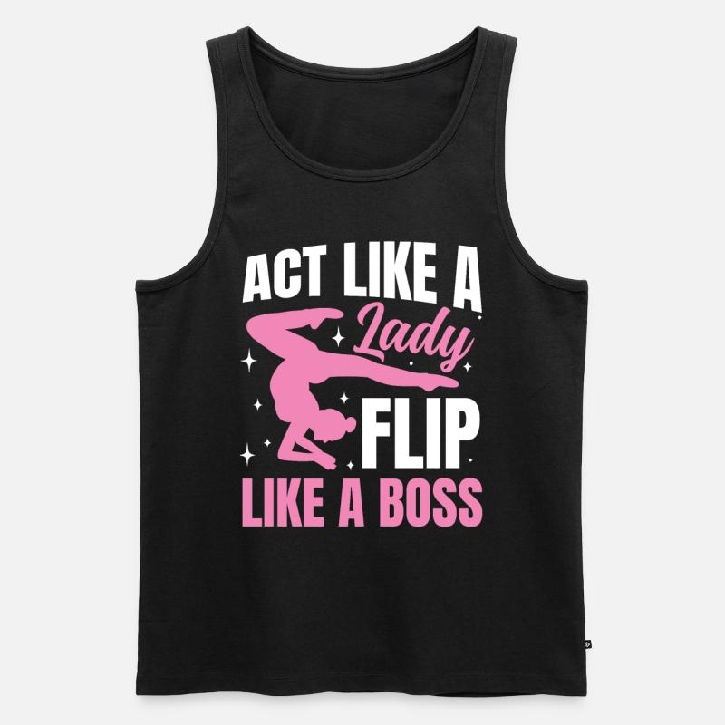 Act Like a Lady Flip - Männer Premium Bio Tank Top - Schwarz