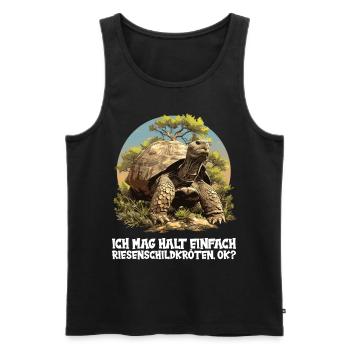 Giant tortoises Giant tortoise - Men's Premium Organic Tank Top - black - Front - AI Model Male 178 light (178cm)