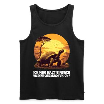 Giant tortoises Giant tortoise - Men's Premium Organic Tank Top - black - Front - AI Model Male 178 light (178cm)