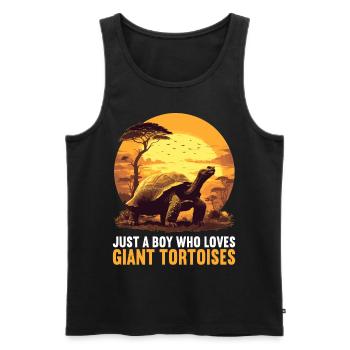 Giant tortoises Giant tortoise - Men's Premium Organic Tank Top - black - Front - AI Model Male 178 light (178cm)